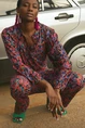 Aaiko billa bloem blouse pofmouw
