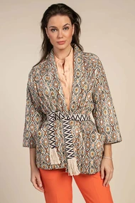 Aaiko daras kimono grafische print