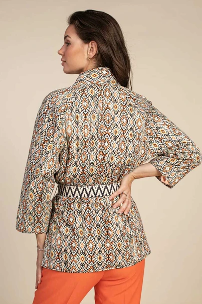 Aaiko daras kimono grafische print