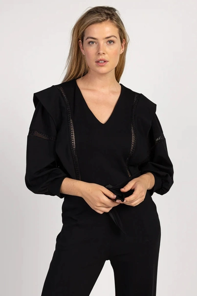 Aaiko dena jumpsuit ajour flared