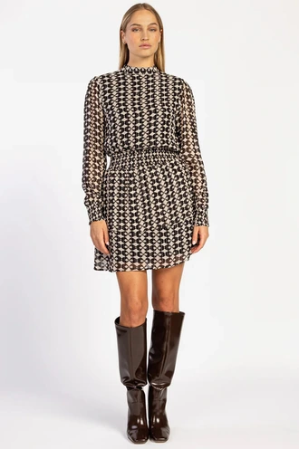 Aaiko gabry ikat dot print jurk lurx