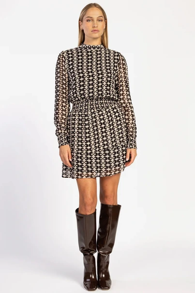 Aaiko gabry ikat dot print jurk lurx