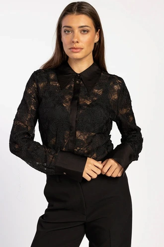 Aaiko isalee blouse borduur pofmouw