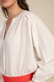 Aaiko liza stripe blouse ajour voor