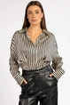 Aaiko marjon streep blouse satijn