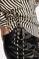 Aaiko marjon streep blouse satijn