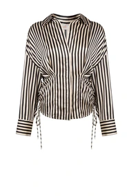 Aaiko marjon streep blouse satijn