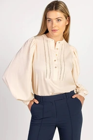 Aaiko paula blouse borduur pofmouw