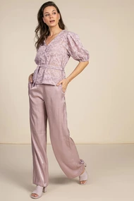 Aaiko searle shimmery broek satijn