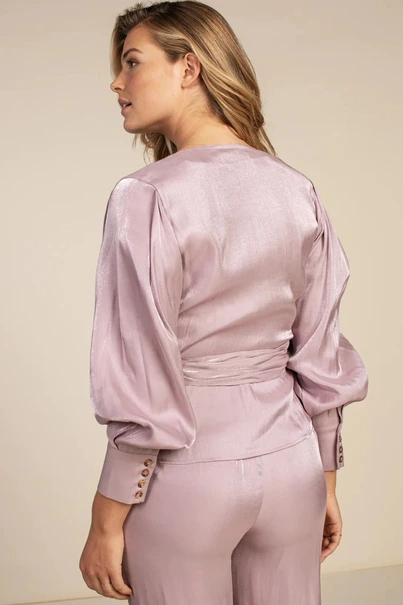 Aaiko tamari shimmery overslag top