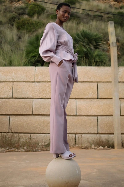 Aaiko tamari shimmery overslag top
