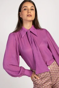 Aaiko veronne tie blouse lange mouw