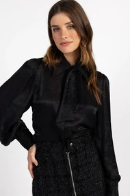 Aaiko veronne tie blouse lange mouw
