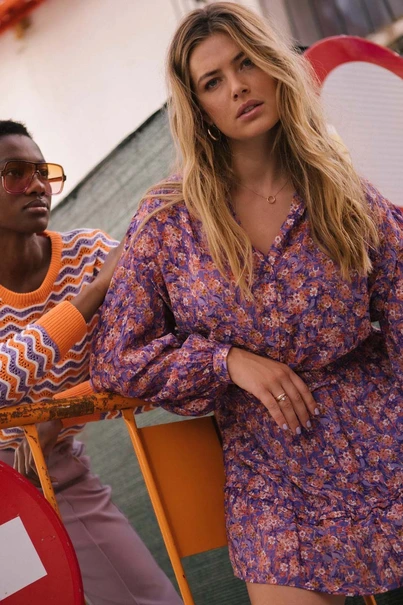 Aaiko zoya bloem print top pofmouw