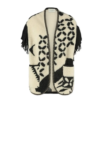 Aime bella gilet lurex en franjes
