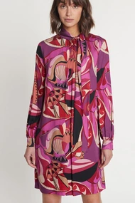 Ana Alcazar 040155-3416 print jurk satijn
