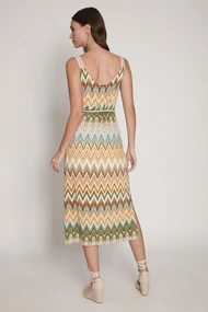 Batida 1105 jurk lang zig zag print