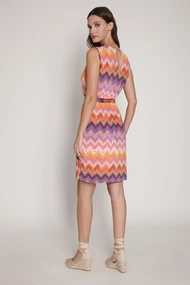 Batida 1123 jurk kort zag zag print