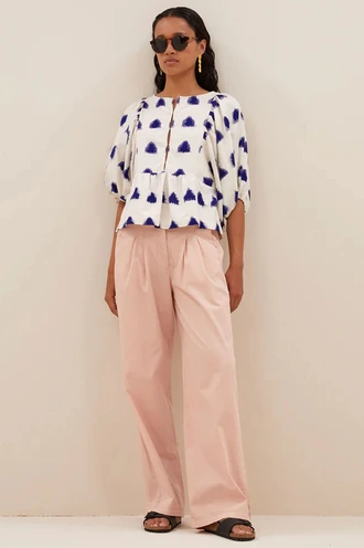 By Bar avelon ikat blouse pofmouw