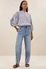 By Bar becky pinstripe blouse borduur