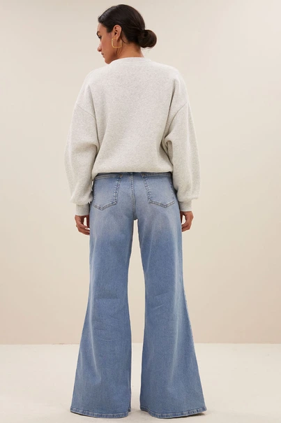 By Bar femme denim pants wide leg