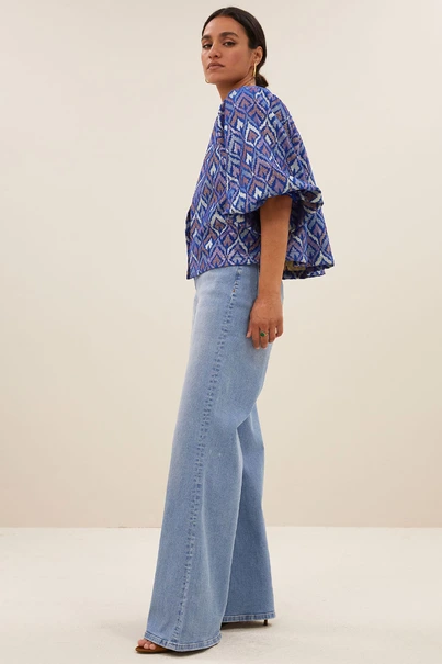 By Bar mauri blouse pavo jaquard