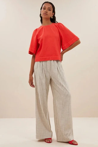 By Bar olivia twill blouse batwing