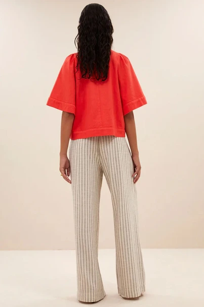 By Bar olivia twill blouse batwing