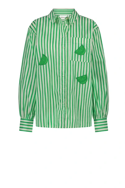 Fabienne Chapot alex blouse strepen en borduur