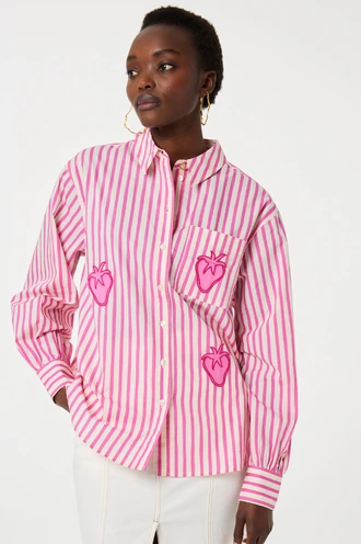 Fabienne Chapot alex blouse strepen en broduur