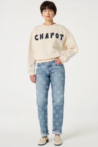 Fabienne Chapot amy sweater logo borduur
