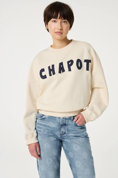 Fabienne Chapot amy sweater logo borduur