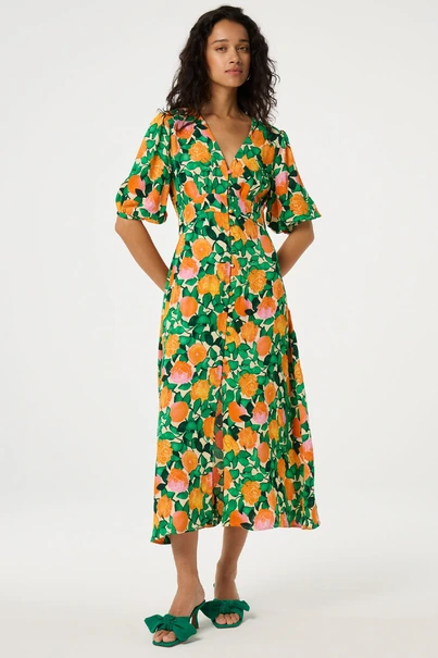 Fabienne Chapot ana dress graffiti rose print