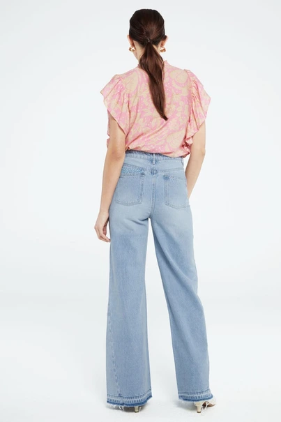 Fabienne Chapot bibi blouse mouwloos plisse