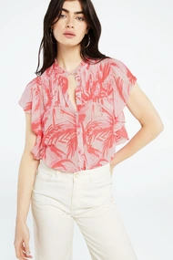 Fabienne Chapot bibi blouse mouwloos ruffle