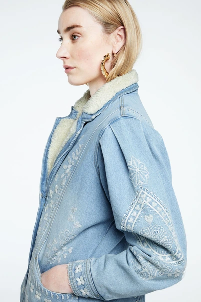 Fabienne Chapot bobby jacket borg borduur