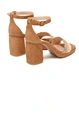 Fabienne Chapot braidy sandal suede blokhak