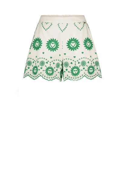 Fabienne Chapot breece shorts groen borduur