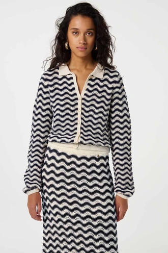 Fabienne Chapot caro crochet cardigan zig zag