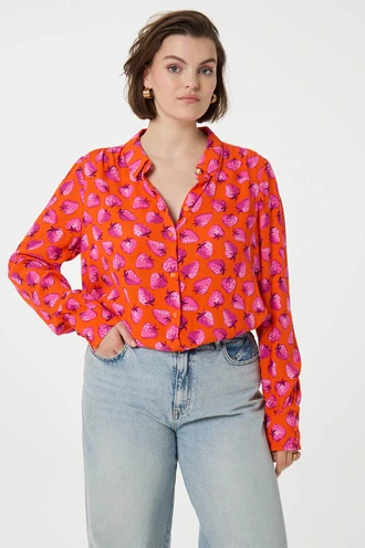 Fabienne Chapot coco blouse strawberry print