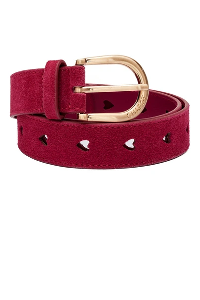 Fabienne Chapot cut it out heart belt suede
