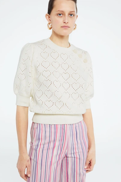 Fabienne Chapot diana pullover hartjes ajour