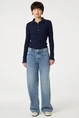Fabienne Chapot donna top ribbel polokraag