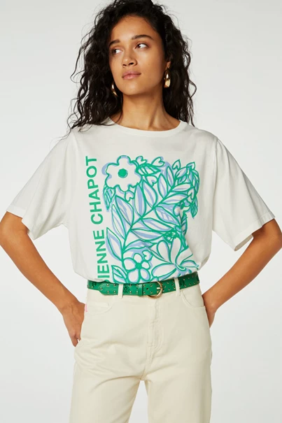 Fabienne Chapot fay bloom green t-shirt print
