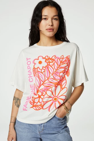 Fabienne Chapot fay bloom pink t-shirt print