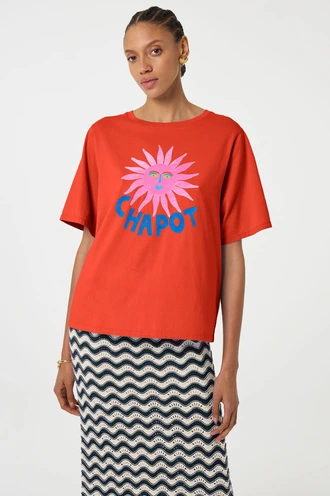 Fabienne Chapot fay t-shirt zonne print voor