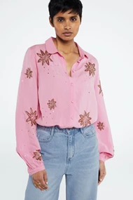 Fabienne Chapot fleur blouse steren details