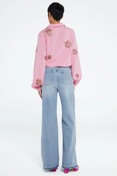 Fabienne Chapot fleur blouse steren details