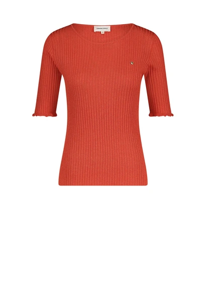 Fabienne Chapot gemma short sleeve ribbel trui