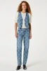 Fabienne Chapot gigi denim gilet bloem print